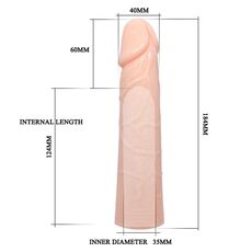 Prelungitor Penis Baile &raquo;Deep Love&laquo; 18,4 cm - Natural