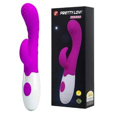 Vibrator Dubla Stimulare Pretty Love »Bruno« 20 cm - Violet - vedere frontala
