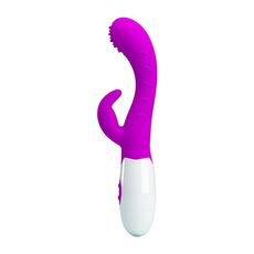 Vibrator Dubla Stimulare Pretty Love »Bruno« 20 cm - Violet - dimensiuni complete