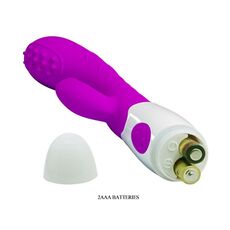 Vibrator Dubla Stimulare Pretty Love »Bruno« 20 cm - Violet - vedere laterala