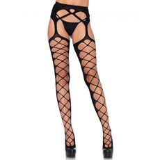 Ciorapi Diamond Net Leg Avenue - Negru