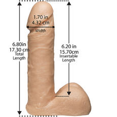 Strapon Doc Johnson »On Vac U Lock« 17,3 cm - Natural