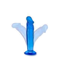 Dildo Blush "Blue Clear" 16,51 cm - Albastru - vedere laterala