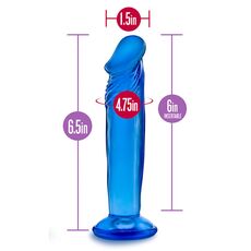 Dildo Blush "Blue Clear" 16,51 cm - Albastru - detaliu finisaj