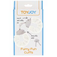 Catuse Plus ToyJoy "Furry Fun Cuffs" Alb##