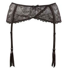 Portjartier Broderie Neagra Cottelli Collection - Negru