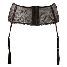Portjartier Broderie Neagra Cottelli Collection - Negru