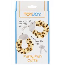 Catuse Plus ToyJoy "Furry Fun Cuffs" Galben - dimensiuni complete