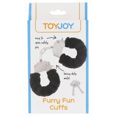 Catuse Plus ToyJoy "Furry Fun Cuffs" Negru##