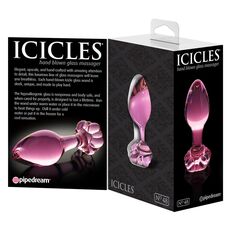 Dop Anal Sticla Icicles No 48 Roz vedere spate stop floral siguranta