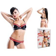 Lenjerie Sexy WetLook Masuyo Shibari Demoniq - Negru