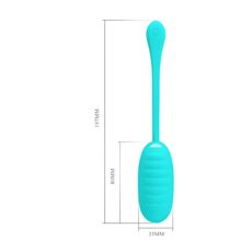 Ou cu vibratii reincarcabil  Pretty Love »Franklin« 19,7 cm - Turcoaz