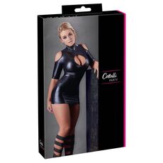 Rochie Sexi Latex Look Cotelli Collection - Negru - dimensiuni complete