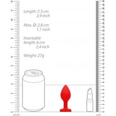 Butt Plug Anal Ouch 7,3 cm - Rosu##