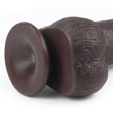 Dildo Realistic Lovetoy "Sliding Skin Dong 9" 23 cm - Negru - culoare si material