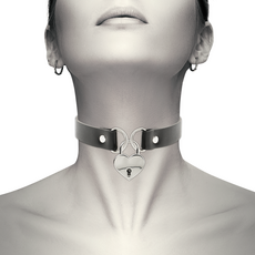 Chocker cu Inima si Lant Coquette - Negru