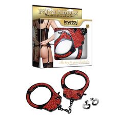 Catuse Lovetoy "Fetish Pleasure Diamond Handcuffs" Rosu##
