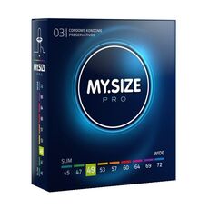 Prezervative Premium My Size "MY SIZE PRO" 49 mm - 3 Bucati - vedere frontala