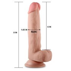 Dildo Realistic Lovetoy "Sliding Skin Dong 8" 20 cm - Natural##