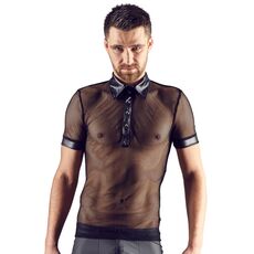 Tricou Tip Camasa Barbati - Svenjoyment - Negru - vedere laterala