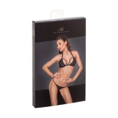 Set Bikini si Sutien Decadence Noire Handmade - Negru
