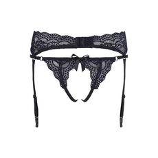 Set Portjartier si Chilot cu Decupaje Cottelli Colection - Negru - vedere laterala