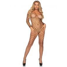 Bodystocking din Plasa Leg Avenue - Negru