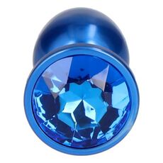 Plug Anal Blue Pleasure Night, albastru metalizat#