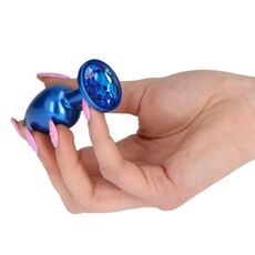 Plug Anal Blue Pleasure Night, albastru metalizat#
