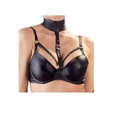 Set Lenjerie Intima Cottelli Collection Wet Look - Negru - detaliu design