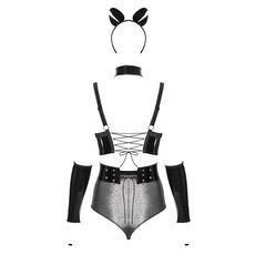 Set Sexy Silveria 6 piese Obsessive - Negru - dimensiuni complete