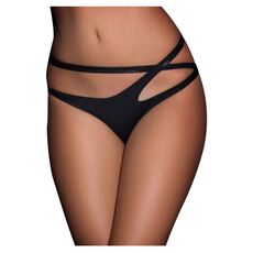 Chiloti cu Bretele Duble Incrucisate Erotica - Negru - vedere frontala