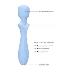 Aparat Masaj Loveline "Wand Jiggle" 22,6 cm - Albastru##