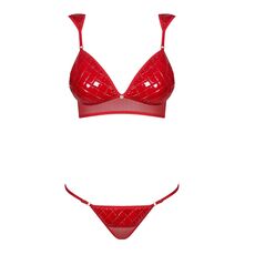 Set Bikini si Sutien Obsessive Hunteria - Rosu - culoare si material