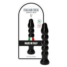 Dildo Anal Toyz4Lovers "Gaio Black" 13 cm - Negru