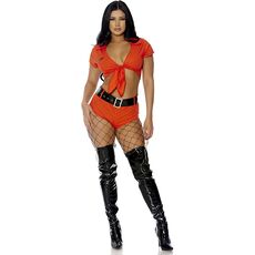 Costumatie de prizoniera sexy, Lockdown, din 4 piese, S-M#