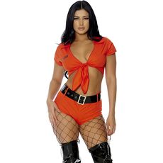Costumatie de prizoniera sexy, Lockdown, din 4 piese, S-M#