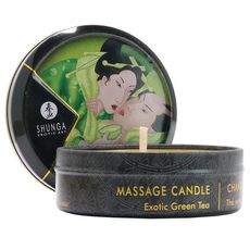Mini Lumanare Masaj SHUNGA 30 ml - Ceai Verde##