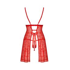 Set Craciunita Babydoll "Obsessive" "Claussica" Rosu - dimensiuni complete