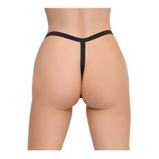 Bikini Latex Look cu Lant Black Level - Negru