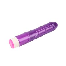 Vibrator realist Basic Pulsator Violet - vedere laterala flexibilitate TPE