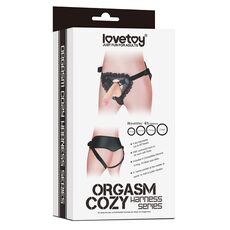 Chilot StrapOn Lovetoy "Orgasm Cozy" - Negru