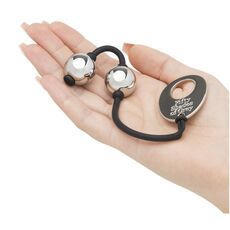 Bile Vaginale Fifty Shades "Inner Goddess" 21,5 cm - Argintiu - vedere laterala