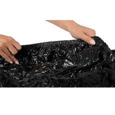 Cearsaf Vinil, Fetish Collection, cu banda elastica, negru, 160 cm x 200 cm#