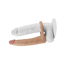Dildo cu Inel Lovetoy "The Ultra Soft Double" 18 cm - Natural##