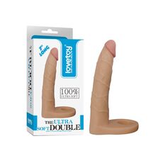 Dildo cu Inel Lovetoy "The Ultra Soft Double" 18 cm - Natural##