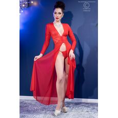 Set Neglije si Tanga  Sexi Chilirose - Rosu - vedere frontala