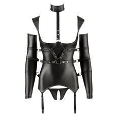 Costumatie Mistress Dona Wetlook Cottelli Collection Bondage - Negru - dimensiuni complete