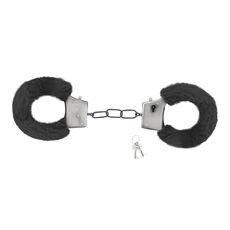 Catuse Metal Reglabile cu Plus Crushious "Love Cuffs" - Negru##