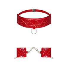 Set Choker si Catuse Obsessive "Hunteria" Rosu